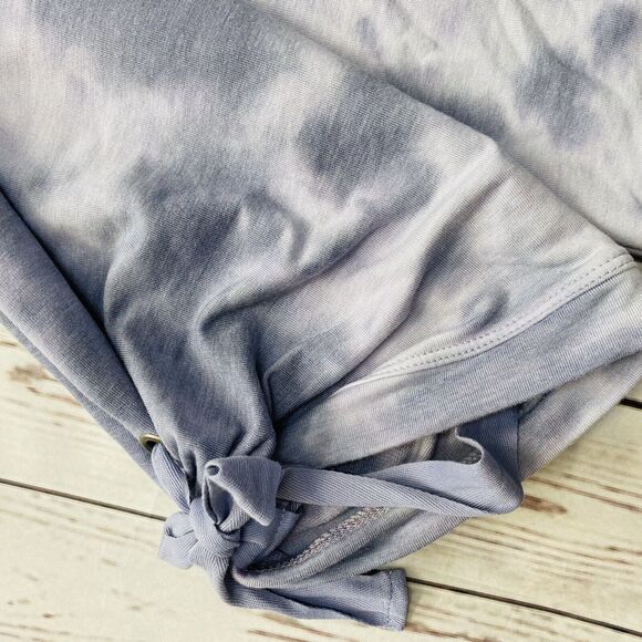 Ideology Womens Plus Blue Tie-Dye Crewneck Tie Sleeve Sweatshirt Size 1X New - Picture 5 of 6